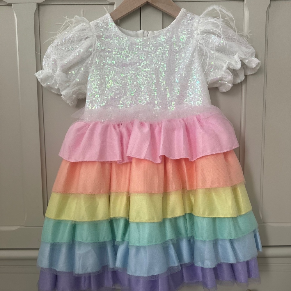 Rainbow Ruffle Dress
